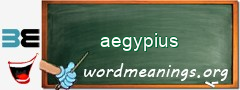 WordMeaning blackboard for aegypius